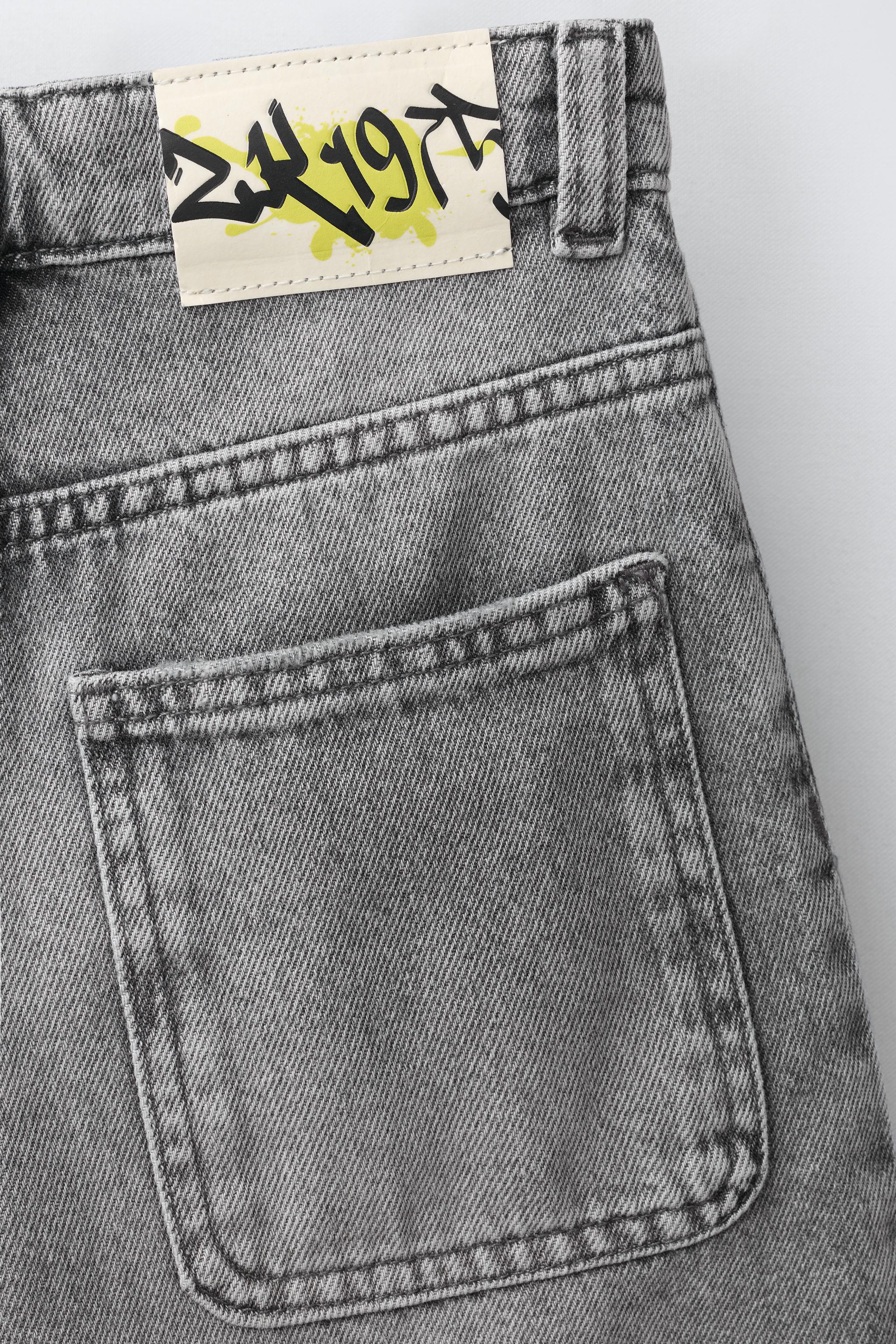 GRAFFITI DENIM BERMUDA SHORTS